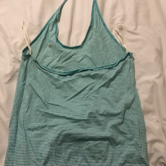 Aqua striped Lacoste halter - size 40 - Picture 3 of 3